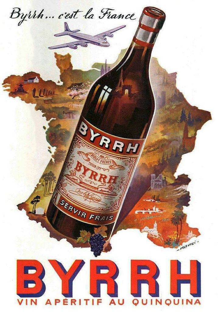 Vintage ad for byrrh near the end of its heyday.