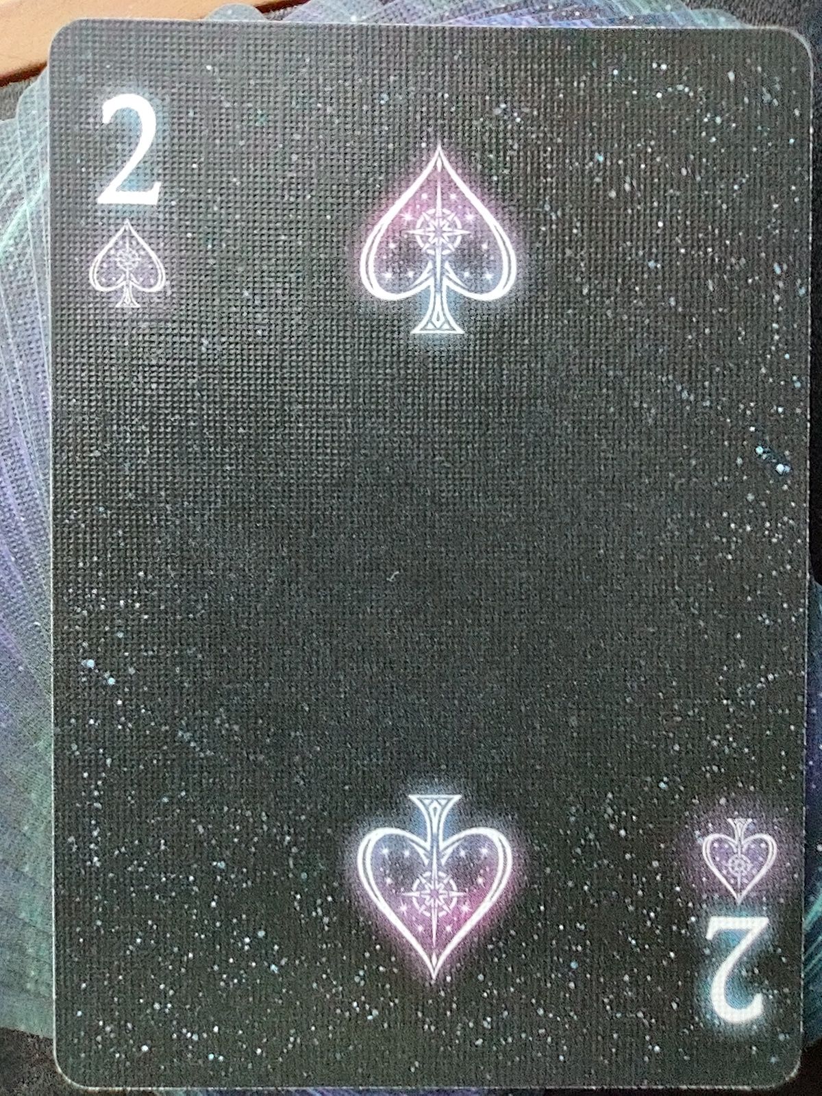 2 of spades. From the Bicycle Stargazer deck.