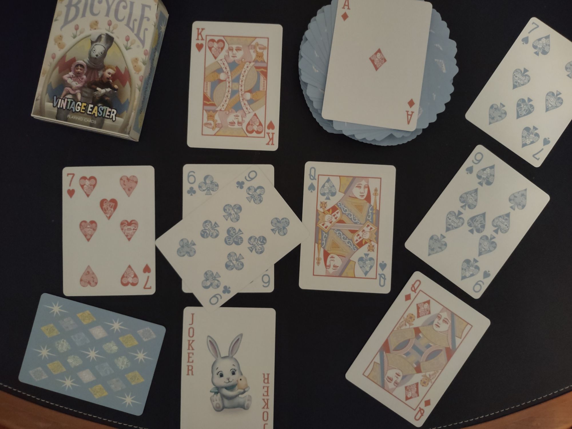 Ace of diamonds. From the Bicycle Vintage Easter deck.