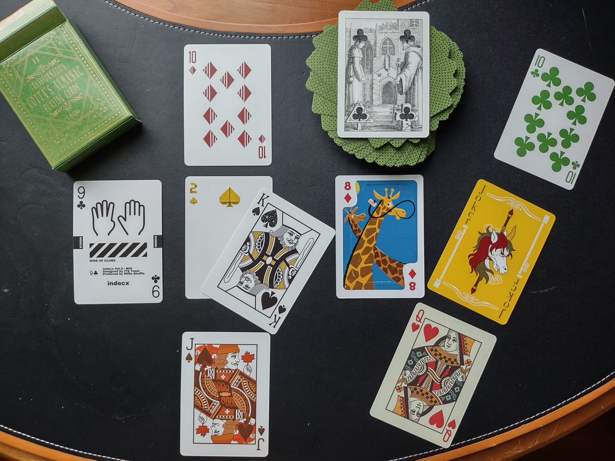 4 of clubs. From Cotta's Almanac II.